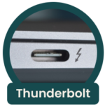 Thunderbolt für die Bildübertragung.