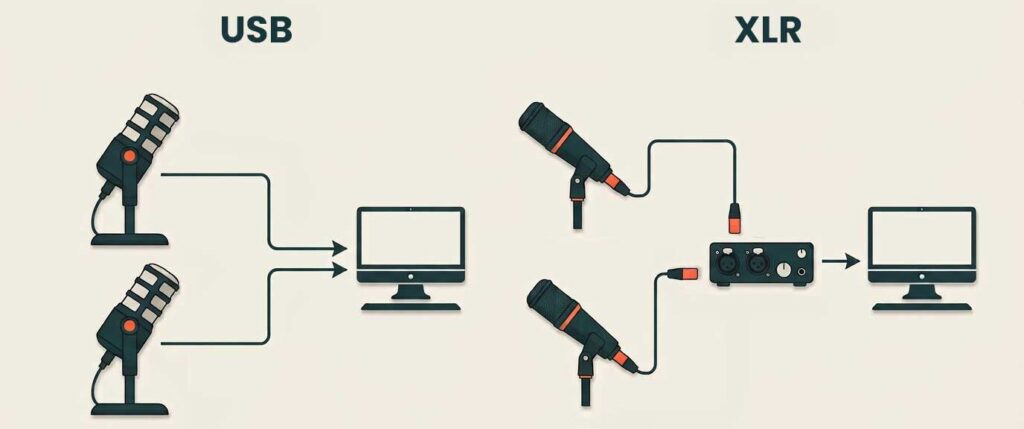 Zwei Mikrofone gleichzeitig aufnehmen – per USB oder Audio-Interface am PC oder Mac